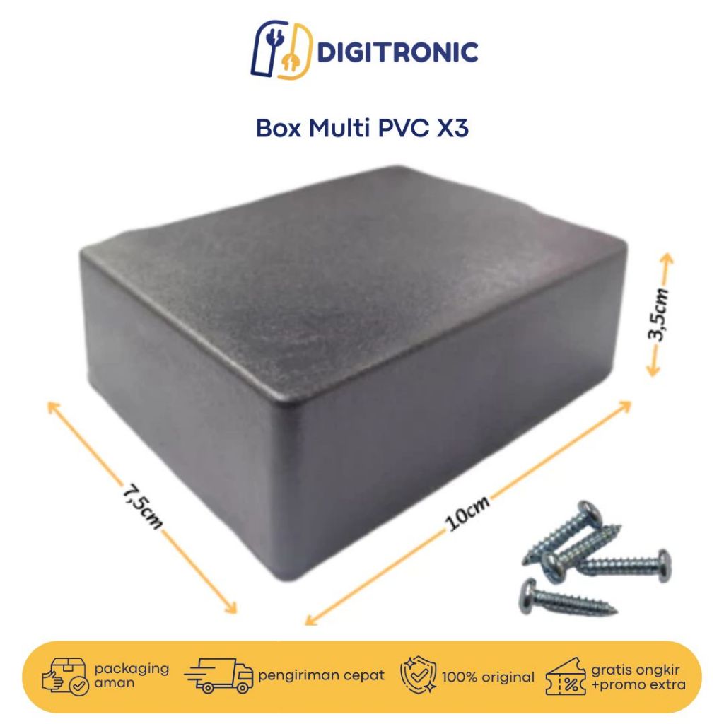 Box Kotak Hitam Elektronik DIY Box Multi Serbaguna X3 PVC