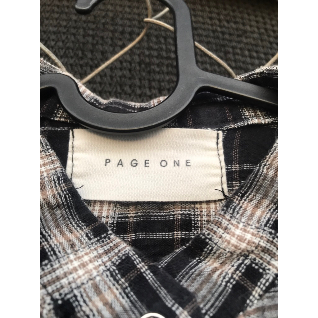 peel atasan tunik flanel lengan panjang wanita