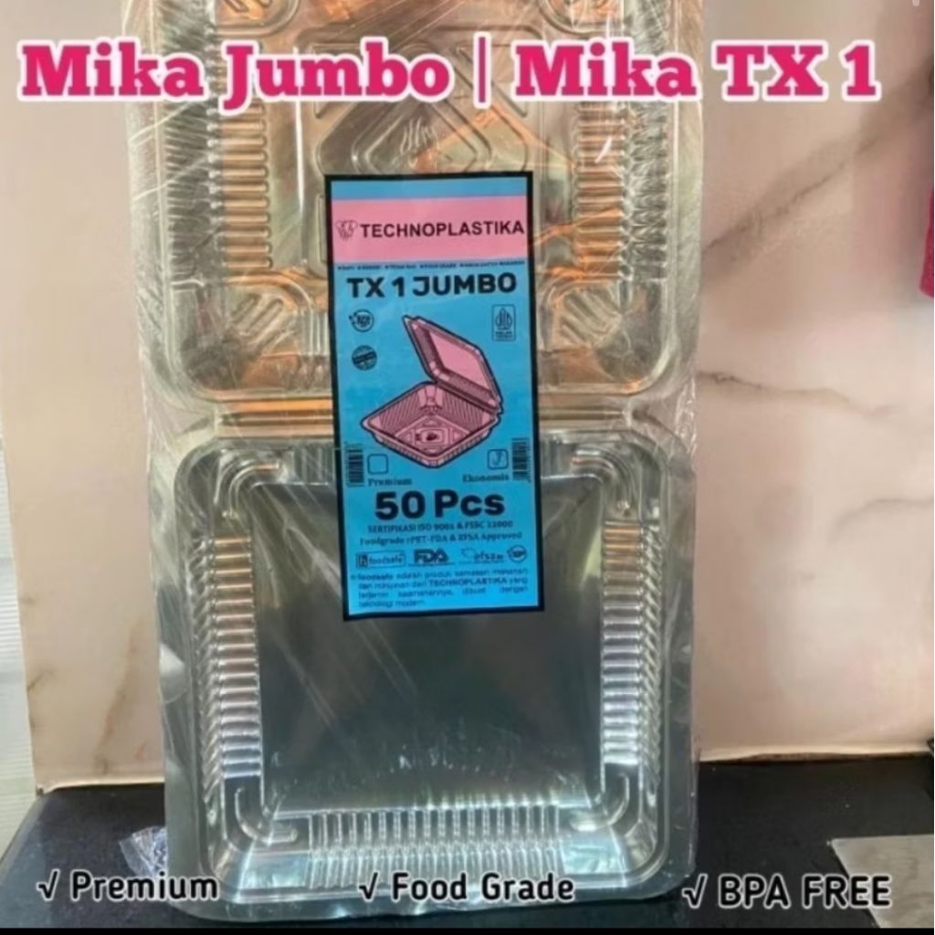 MIKA TX-01 JUMBO - Merk GajahMika Plastik Jumbo IKM TX1 | Mika Kue Makanan Uk
TX1