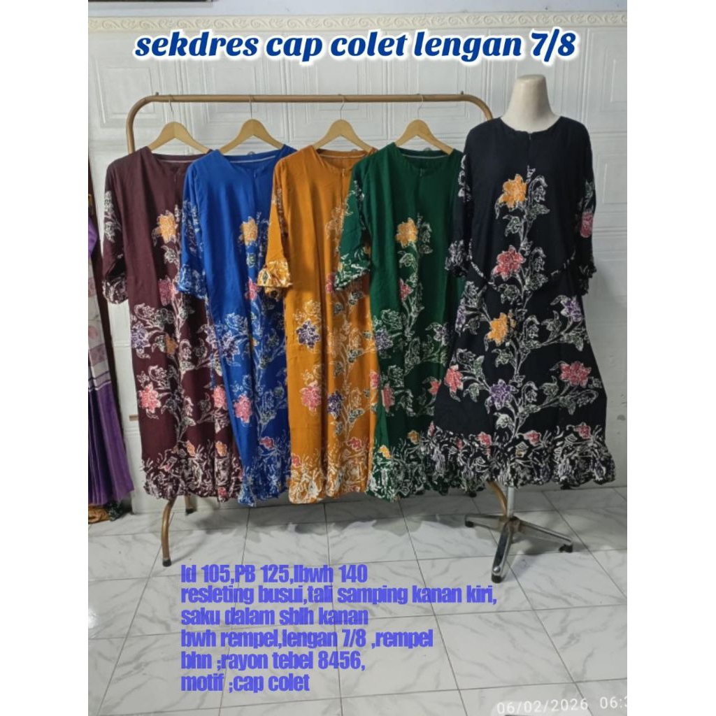 Sekdress Batik Cap Pekalongan