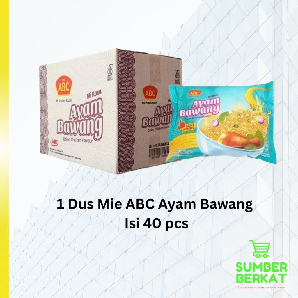 1 Dus Mie ABC Ayam Bawang Isi 40Pcs