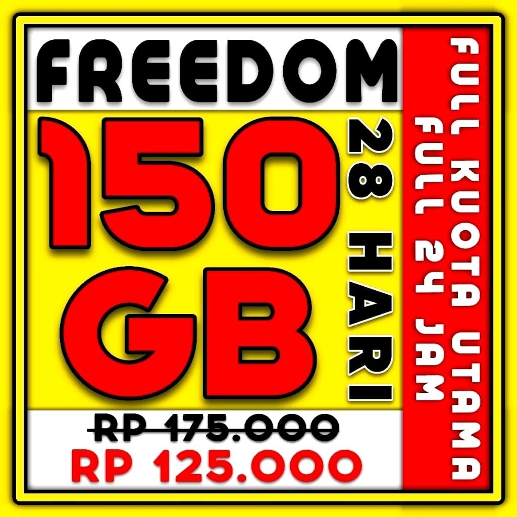 SUPER PROMO KUOTA IM3 INDOSAT 150GB FULL 28 HARI