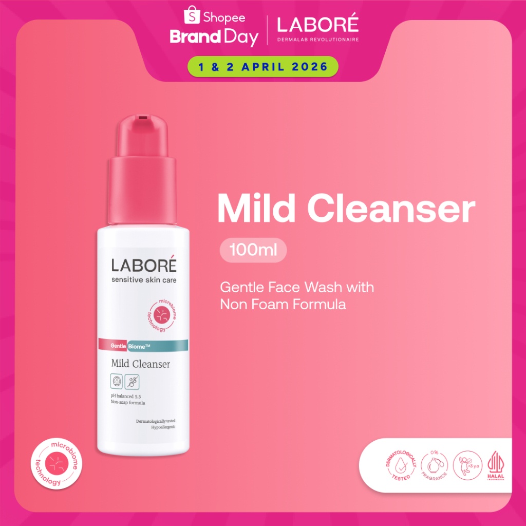 LABORÉ Sensitive Skin Care GentleBiome™ Mild Cleanser 100ml - Face Wash Sabun Pembersih Wajah Lembut