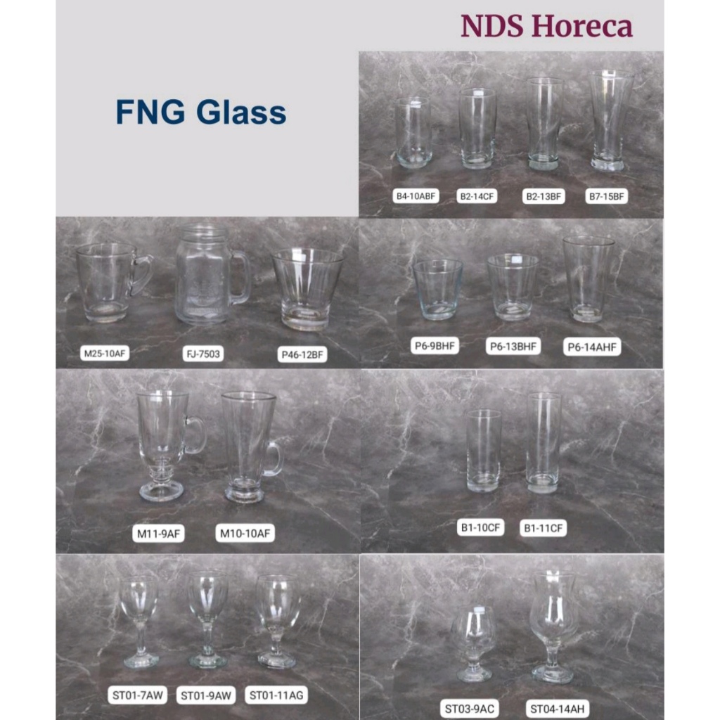FNG Highball Glass, Wine Glass, Cocktail Glass