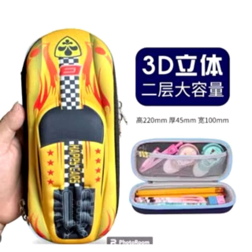 [AJS] Tempat Pensil 3D Anak Laki-Laki Gambar Mobil Kuning