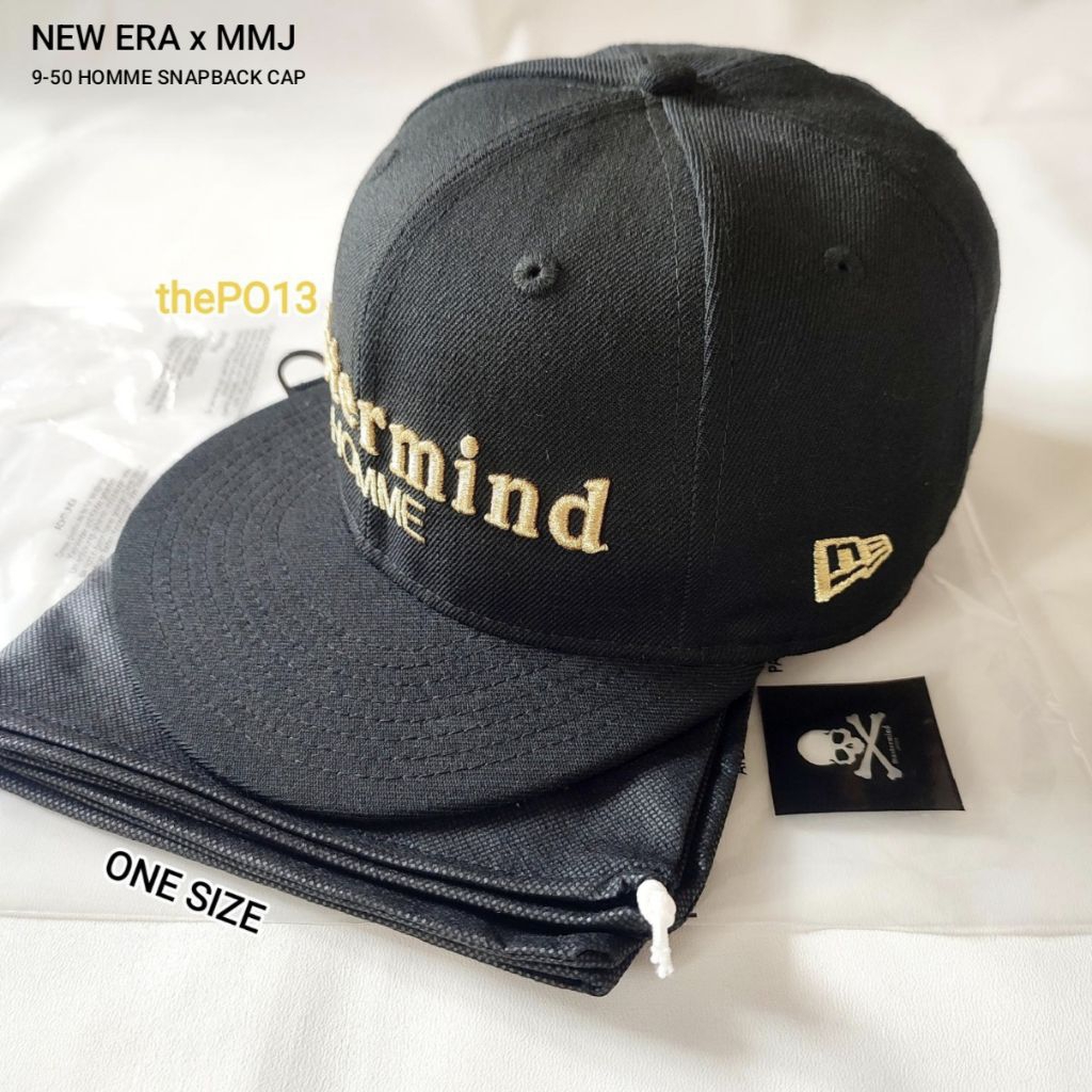 NEW ERA X MASTERMIND MMJ 9FIFTY HOMME SNAPBACK CAP BLACK AUTHENTIC 100% BNIP