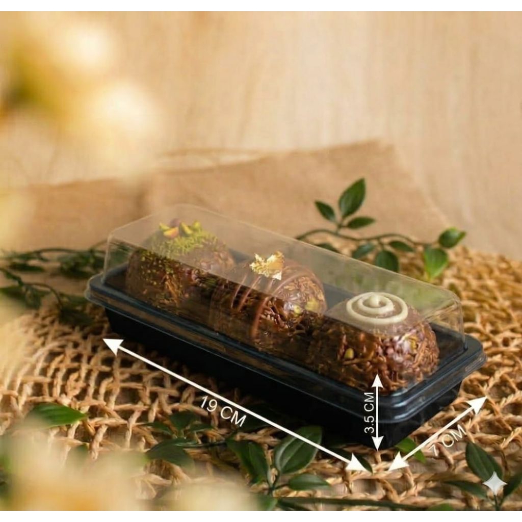 Mika brownies panggang kecil Sosis Hotdog Sushi Plus tutup mika plastik - isi 25pcs mika roti donut 