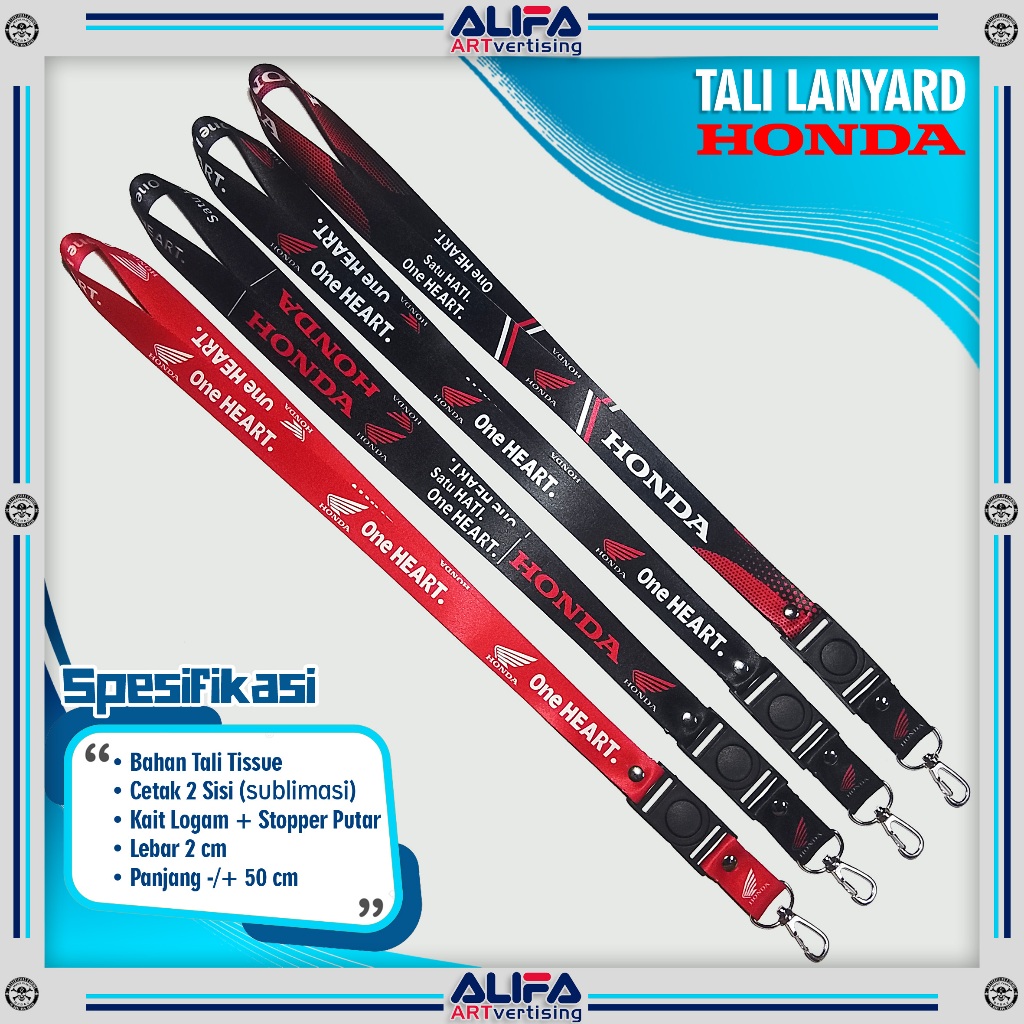 TALI LANYARD GANTUNGAN ID CARD/HP/KUNCI/DLL.. HONDA MOTOR