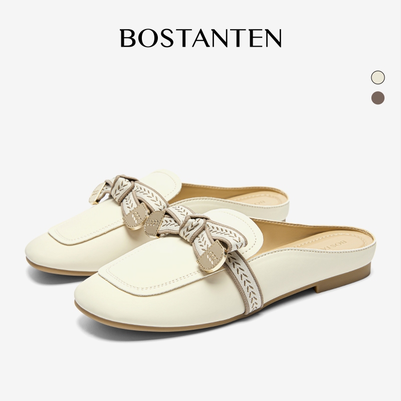 BOSTANTEN Flat Sandal Sepatu Mullers Wanita