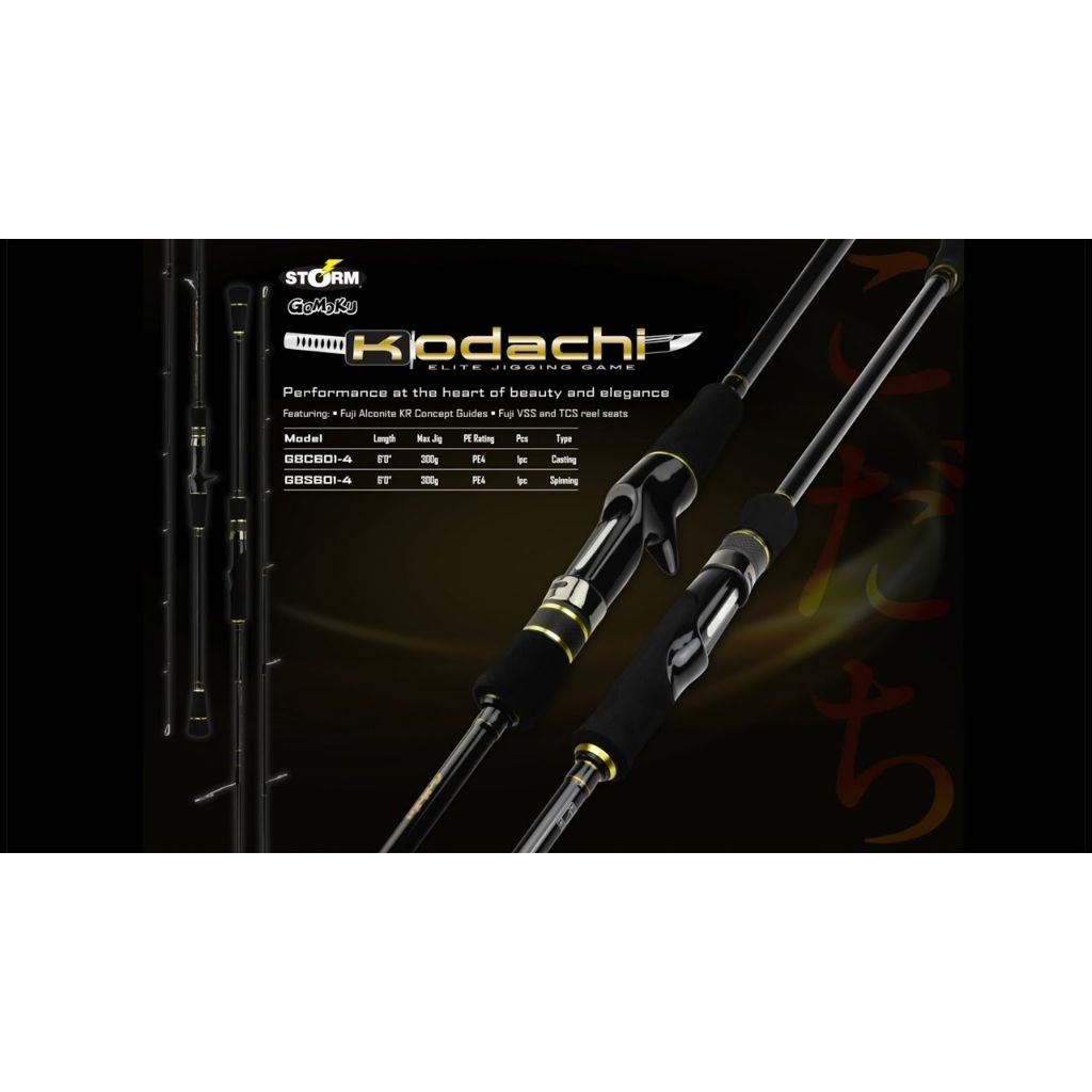Storm Gomoku Kodachi PE4 – Joran Spinning 1PC Super Kuat | GBS601-4