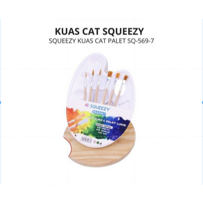 kuas cat/ kuas lukis lengkap / kuas set sueqzzy + palet