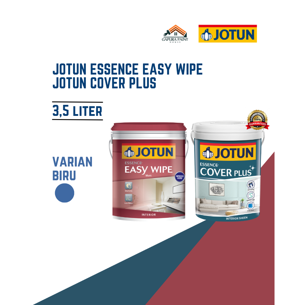 Cat Tembok Jotun Easy Wipe Jotun Cover Plus 3.5 Liter - Warna Biru