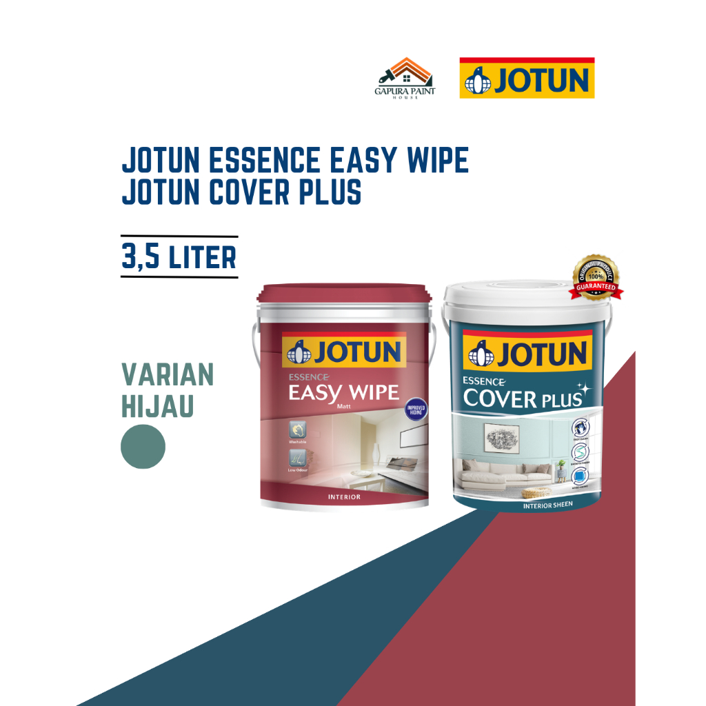 Cat Tembok Jotun Easy Wipe Jotun Cover Plus 3.5 Liter - Warna Hijau