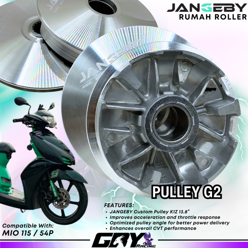 JANGEBY Custom Pulley Mio J 54P 13,8 – Rumah Roller Mio GT Soul GT 115 Fino FI Xride 115 Original