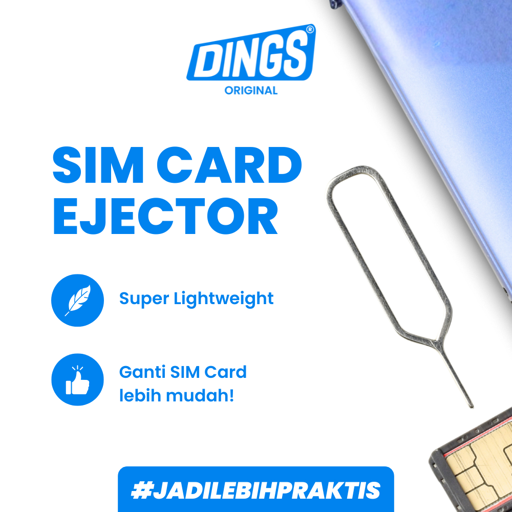 Sim Card Ejector Tray Pin Jarum Pembuka Slot Kartu Memori HP iPhone Samsung Xiaomi Oppo Vivo RealMe 