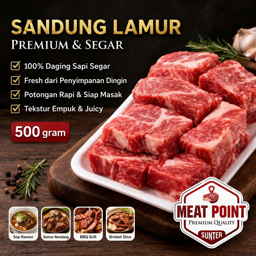 Sandung lamur - daging brisket frozen