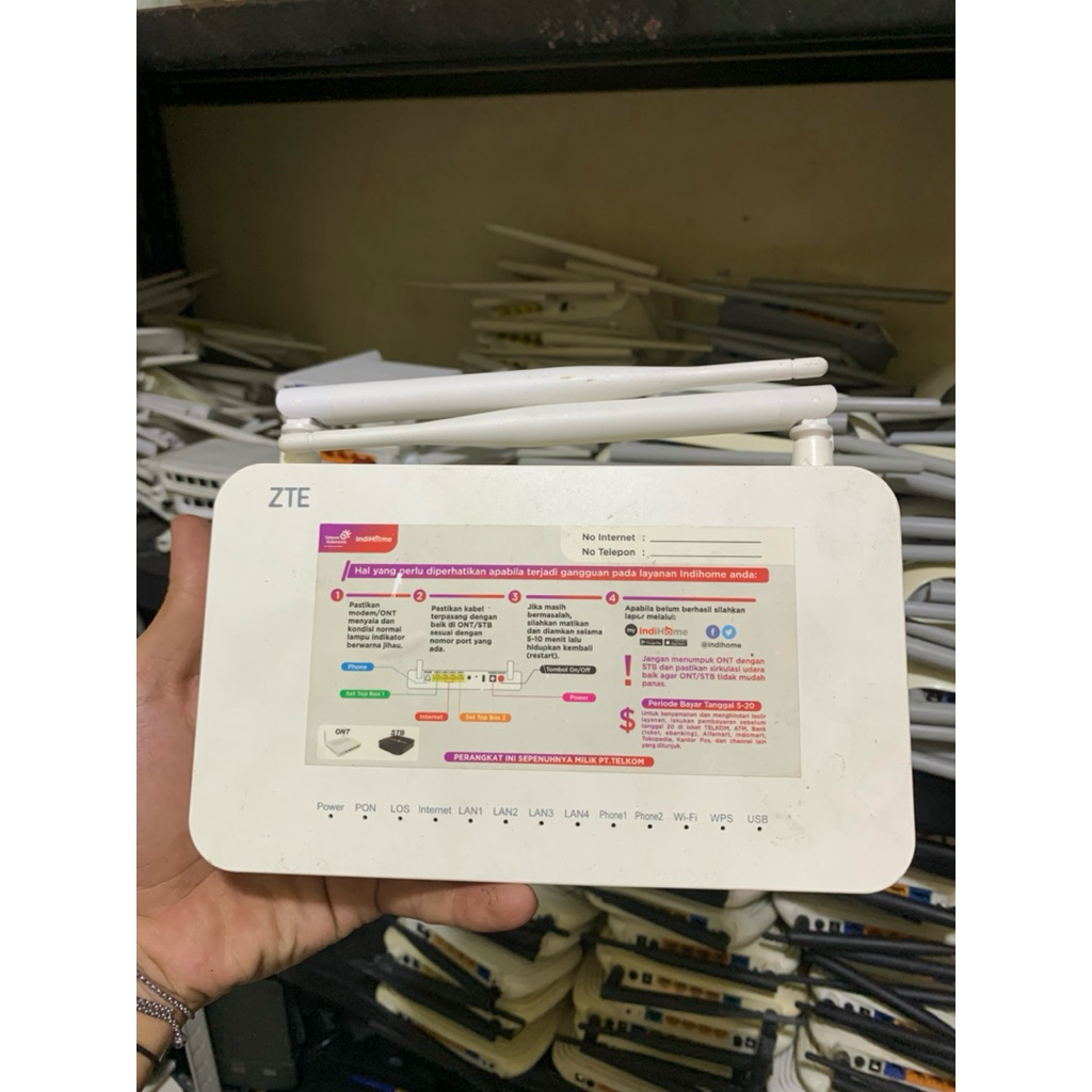 ZTE ZXHN F609 Modem Router GPON 2.4GHz Wi-Fi 1Gbps Ethernet 1 Port USB 2.0