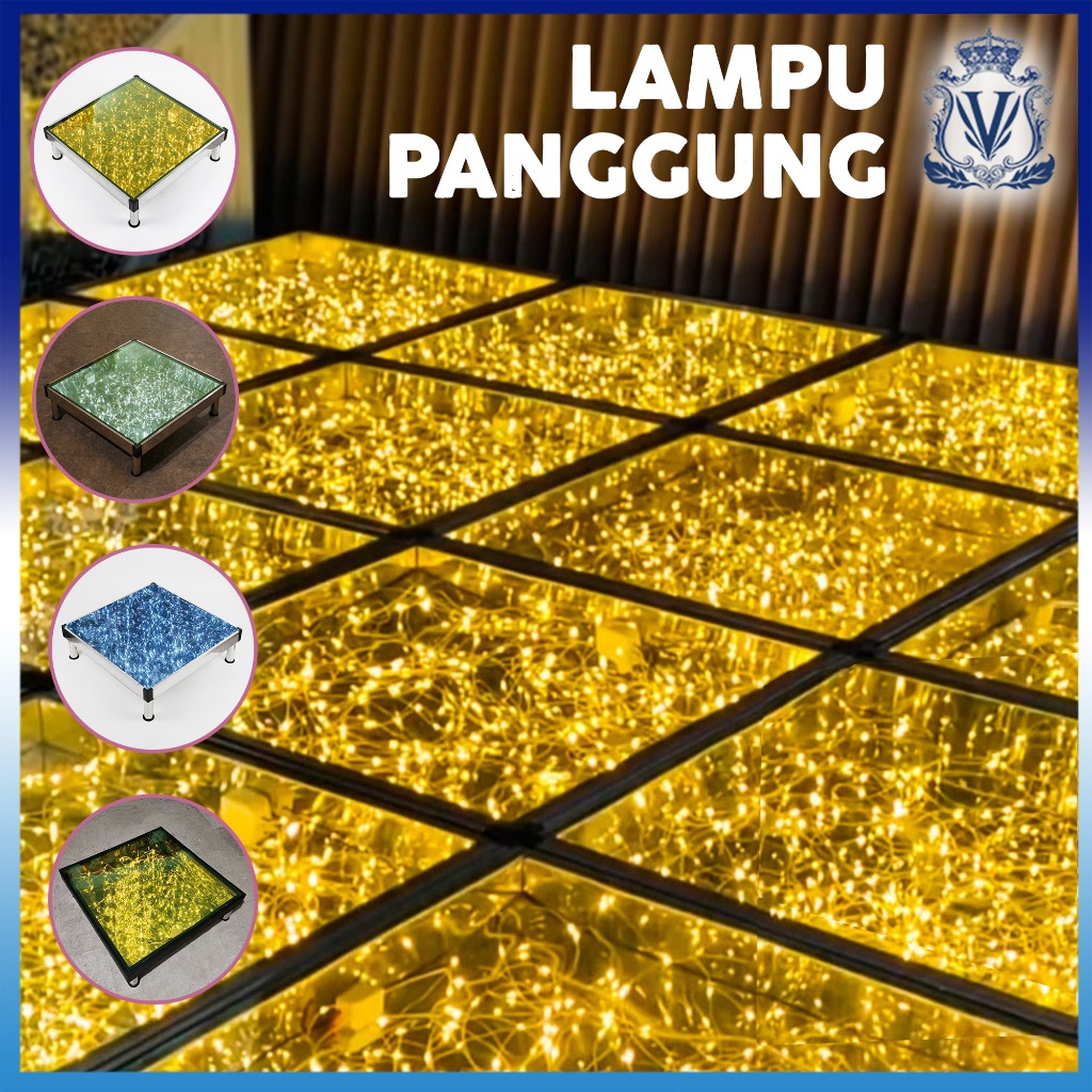 1 Set Lampu Kaca Panggung Akrilik Lantai Kaca Tempered Glass | Stage Lighting LED Starlit Dance And 