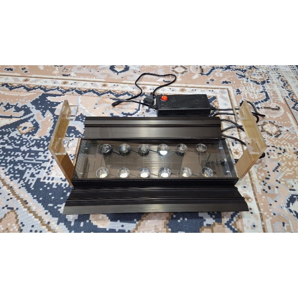 Lampu Led HPL Aquascape 30 cm 12-36 watt full lensa+cover lampu+shade