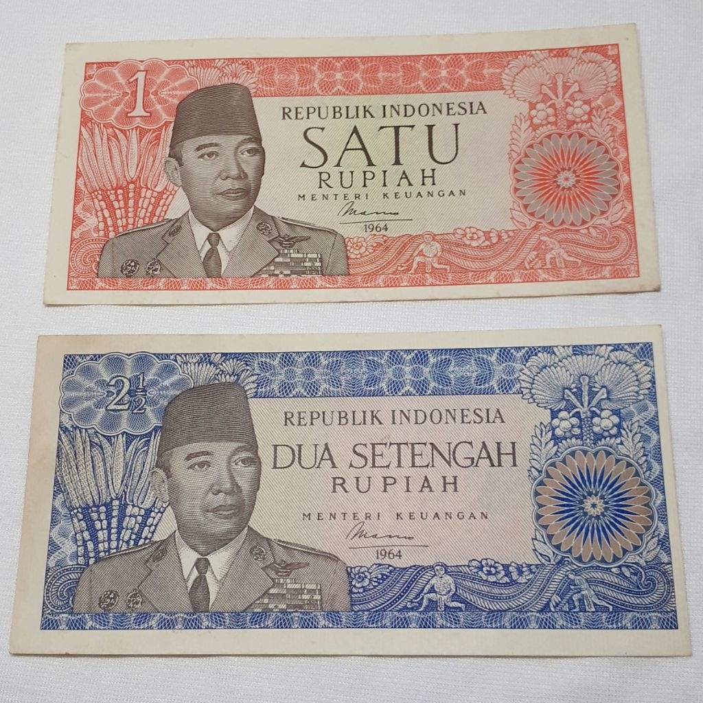 uang kuno indonesia set seri soekarno tahun 1964