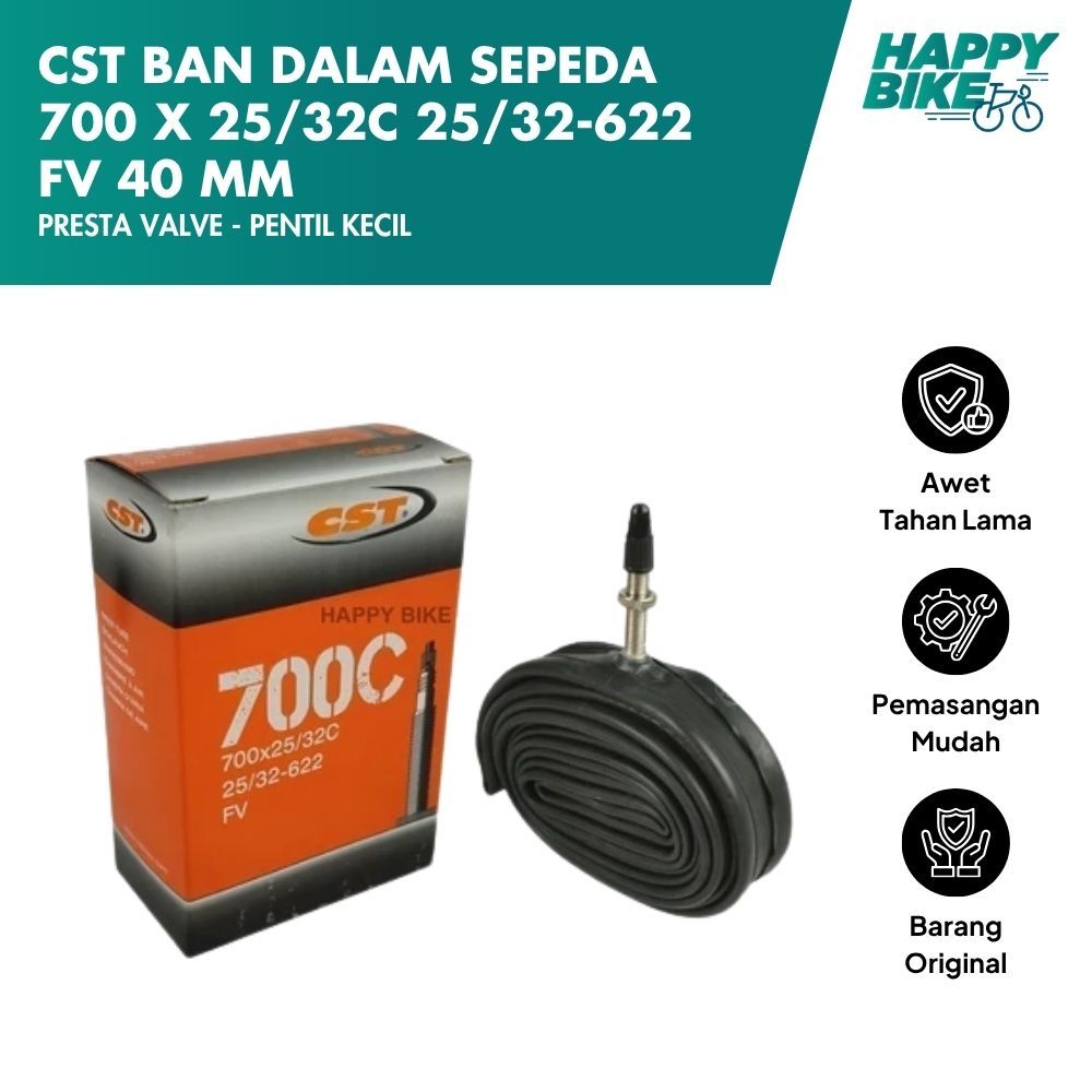 CST Tube Ban Dalam Sepeda Road Bike FIXIE Gravel Hybrid 700 x 25/32 FV 40mm