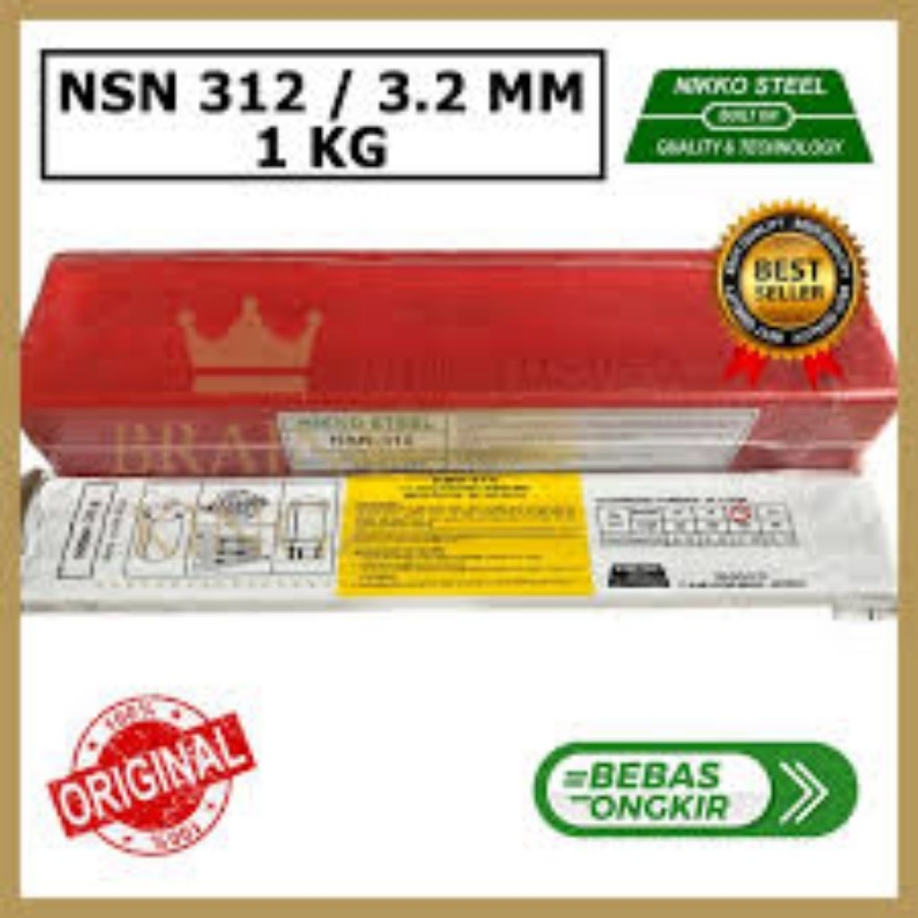 (NSN 312) 1kg Kawat las NSN 312 3.2 mm