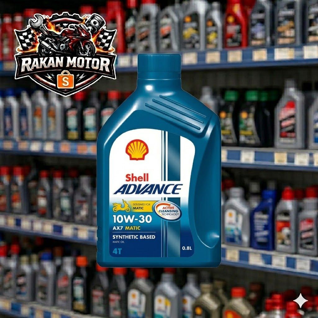 SHELL OLI ADVANCE AX7 MATIC 10W-30 0,8ML MINYAK MESIN MOTOR MOBIL