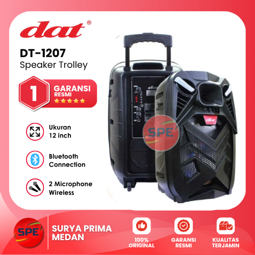 SPEAKER TROLLEY DAT UKURAN 12 INCH DT1207 GARANSI RESMI (MEDAN)