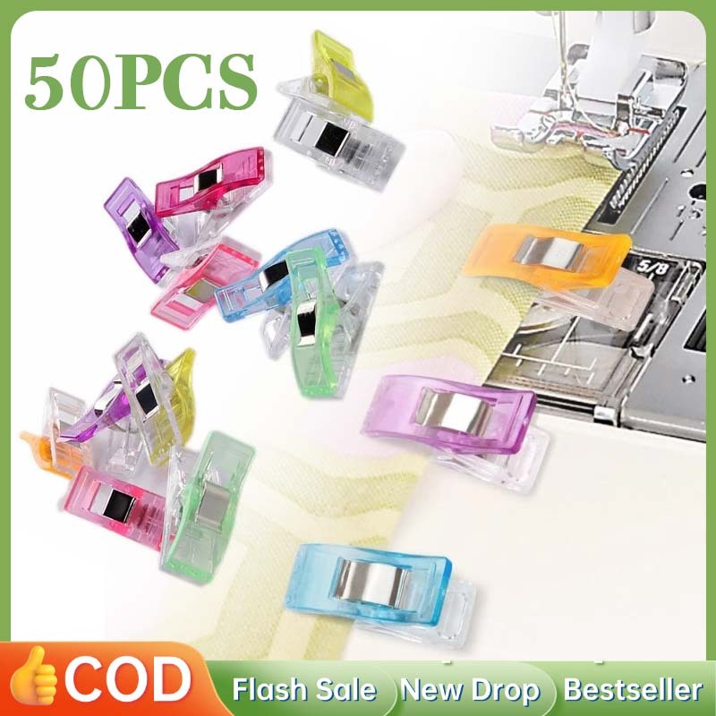 50pcs Penjepit Kain Jahit Mini Jepit Kain Jahit Wonder Perlengkapan Menjahit Clip Jepitan Kain