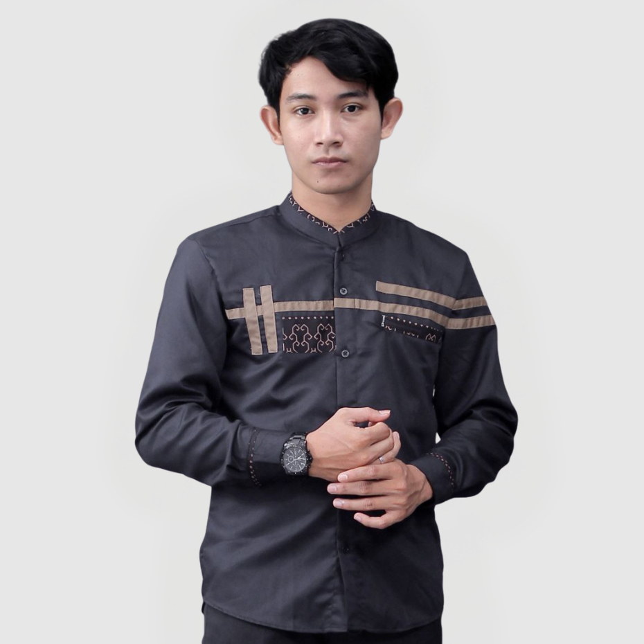 Baju Koko Hastag El Rumi Kombinasi Batik Lengan Panjang