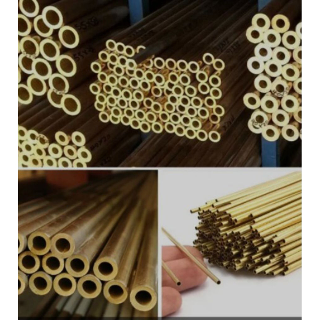 pipa kuningan diameter od 8 mm x id 6 mm x panjang 1 meter
