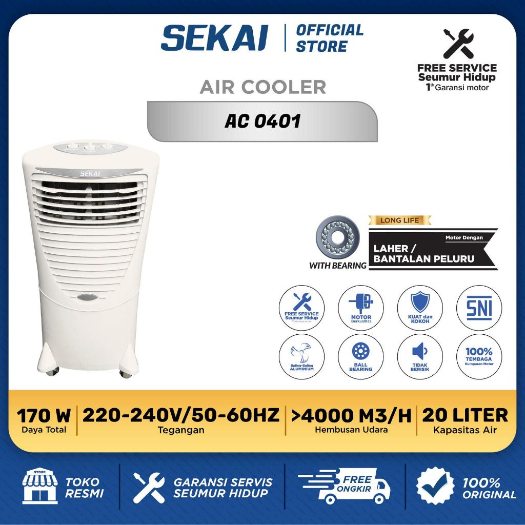 Air Cooler SEKAI AC 0401 20L Penyejuk Udara Kipas Air Hemat Listrik Powerful