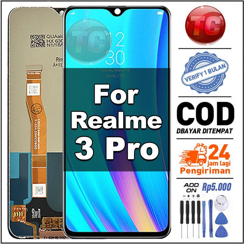 TC LCD For Realme 3 Pro Fullset hp Touchscreen Kompatibel untuk Glass Touch Screen Digitizer COD