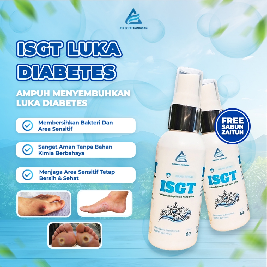 Antiseptik Spray Obat Pengering Luka Diabetes  Pembersih Jamur & Bakteri - ISGT