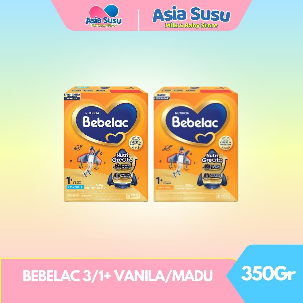 Bebelac 3 / Bebelac 1+ Vanila Susu Pertumbuhan Bubuk 350 gr (1-3 TAHUN)