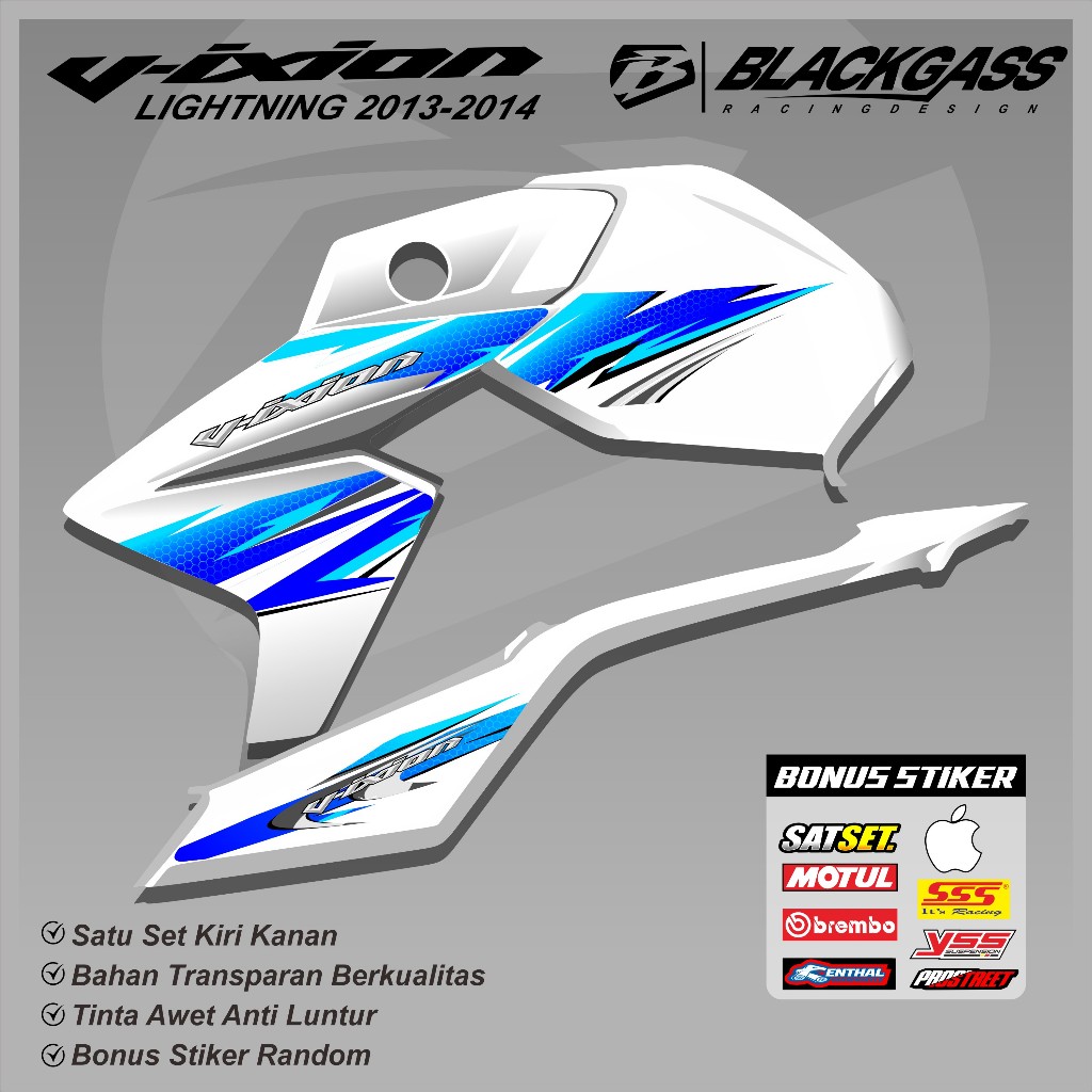 Striping List Transparan VIXION NEW NVL 2013-2014 - Stiker Variasi Transparan Motor VIXION BGS 04