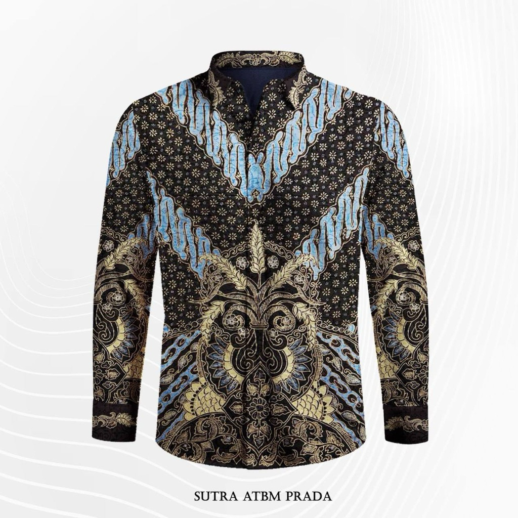Kain Batik Tulis Sutra Prada Premium Pola Kemeja - RR014
