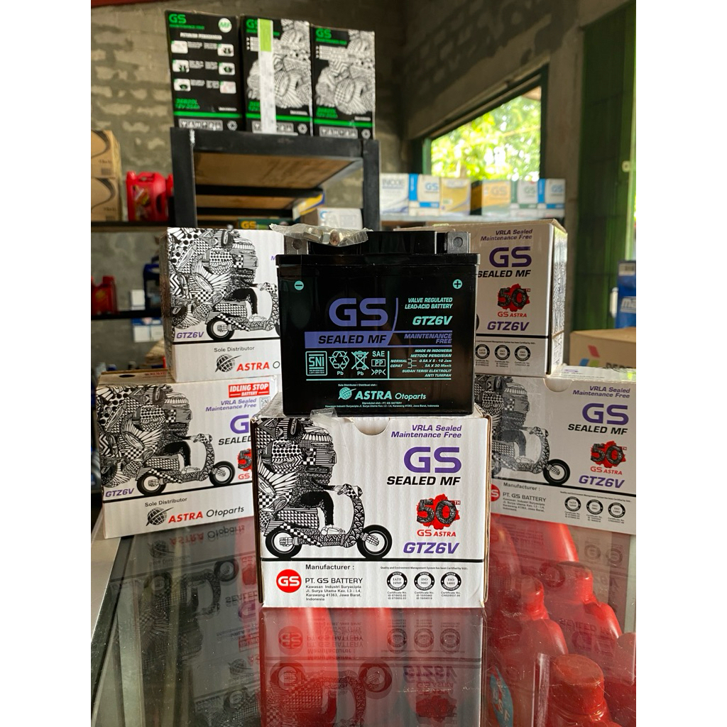 Aki Kering GS Astra GTZ6V Original Vario 125 150 N Max CB150R Satria FU RX King MF 5Ah 100% Asli