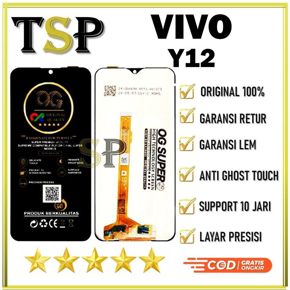 LCD VIVO Y12 FULLSET ORIGINAL LAYAR HP TOUCHSCREEN ASLI SENTUH VERSI TINGGI