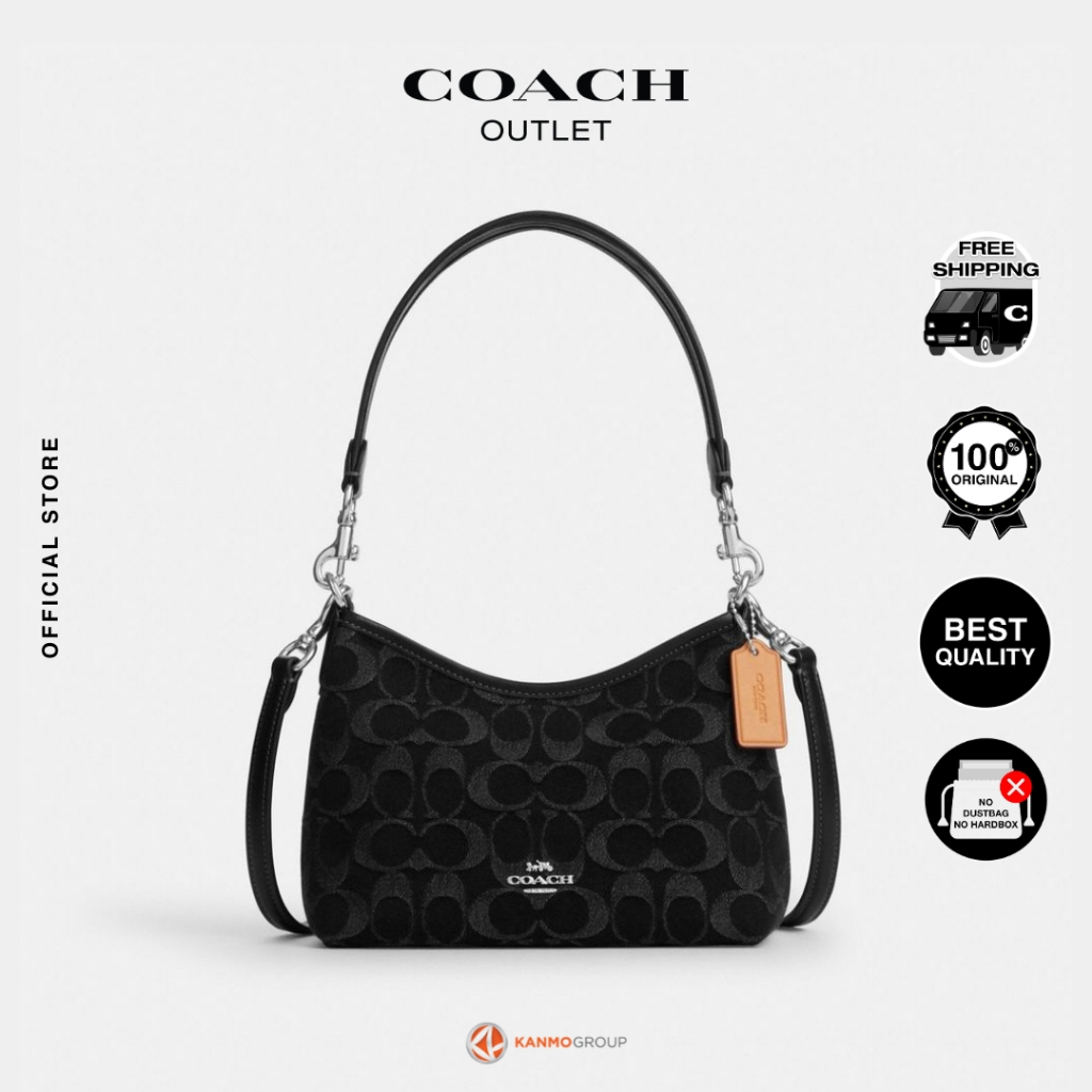 Coach Laurel Small Shoulder Bag In Signature Denim - Tas Bahu Wanita