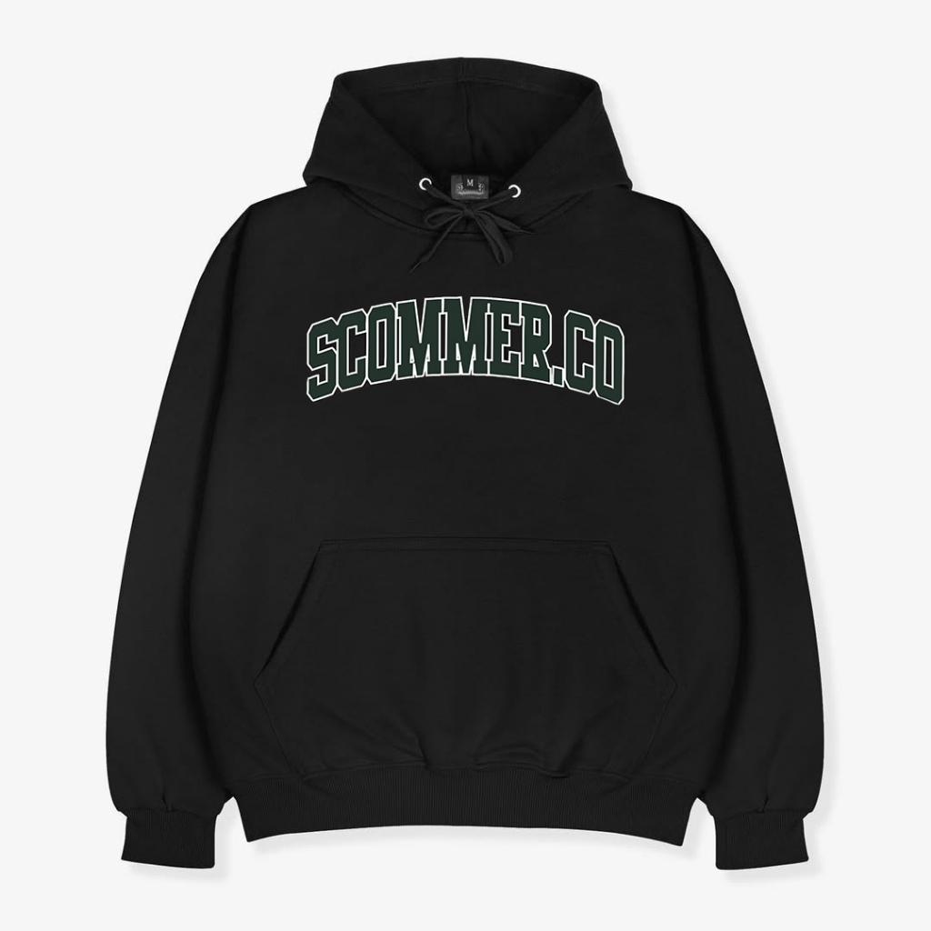 Scommer Hoodie Bold Bordir Green - Gramasi 300