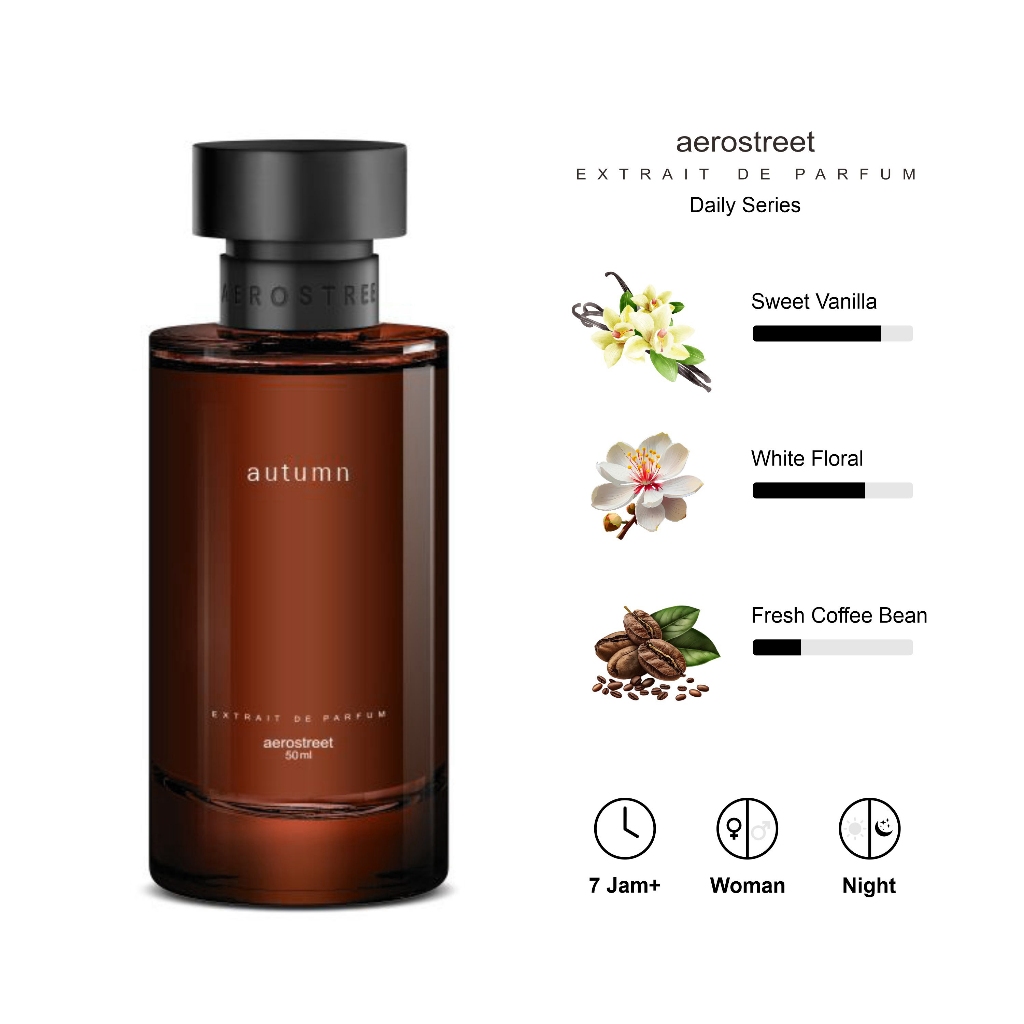 Aerostreet Parfum Daily Autumn Aroma Sweet Vanilla White Floral Fresh Coffee Bean - Extrait De Parfu
