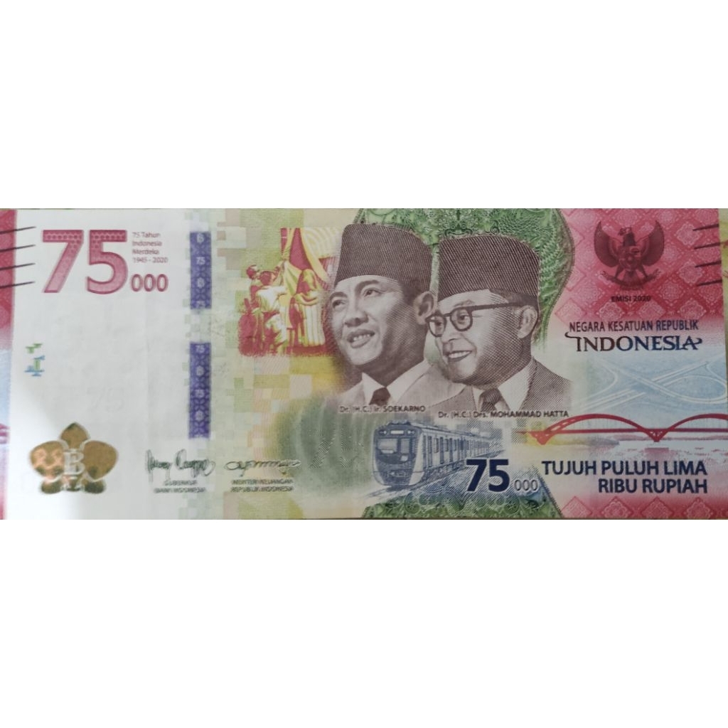 75 Ribu 75000 Uang Kemerdekaan Indonesia Limited Edition Asli