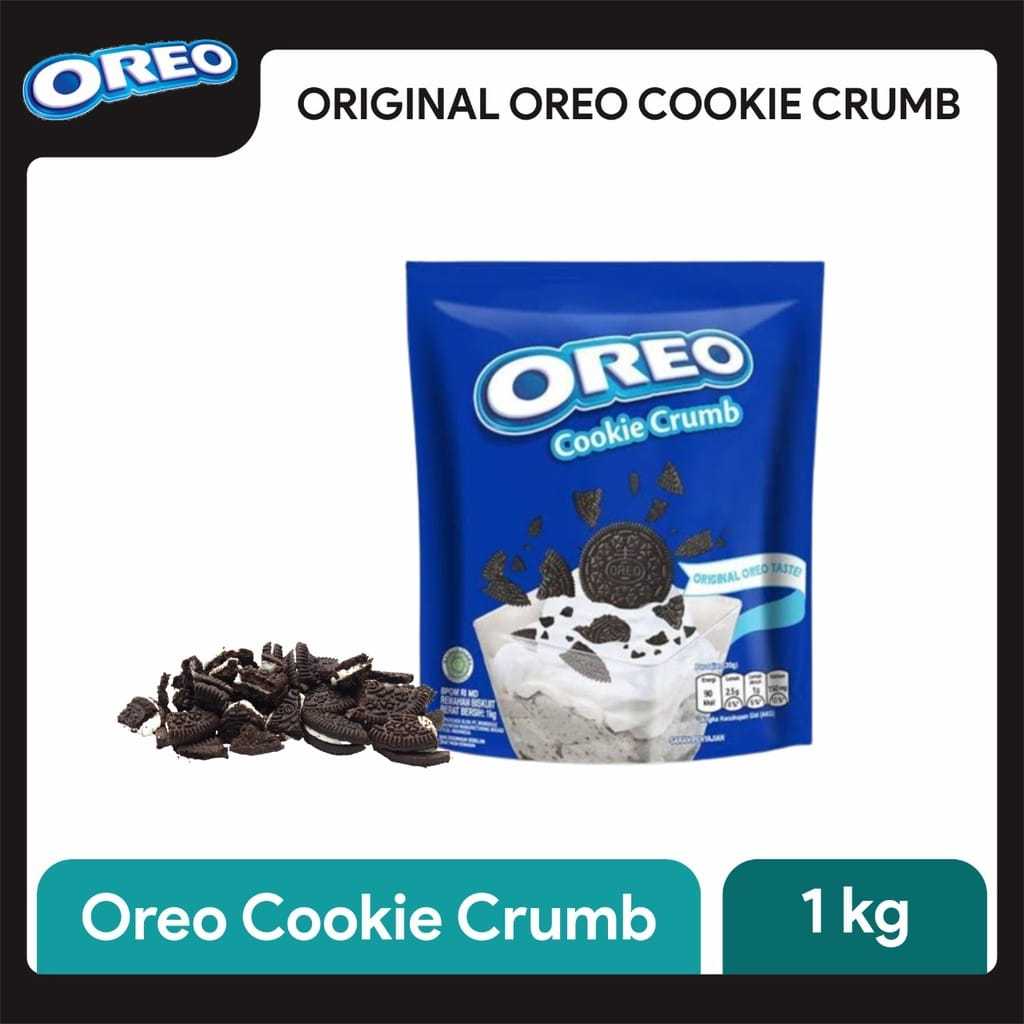 Bubuk Oreo Crumb 1kg, REPACK 500gr, 250gr - Aroma Original, Bubuk Kasar, Tanpa Krim