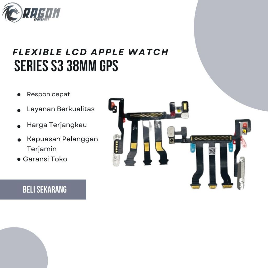 FLEXIBLE LCD APPLE WATCH SERIES S3 38MM / S3 42MM BERGARANSI
