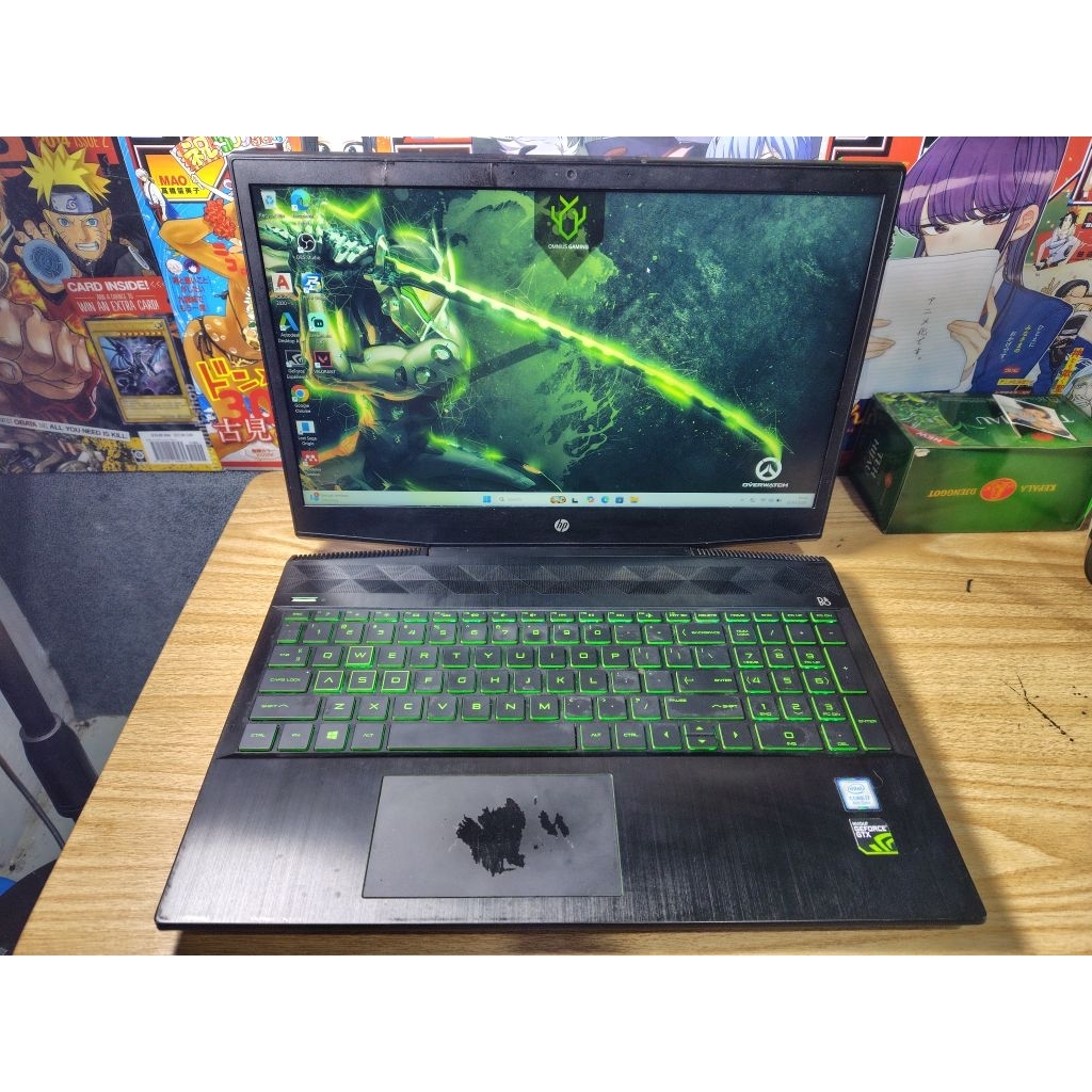 Laptop hp pavilion gaming 15 i7 8750H GTX 1050 ram 8 SSD 256