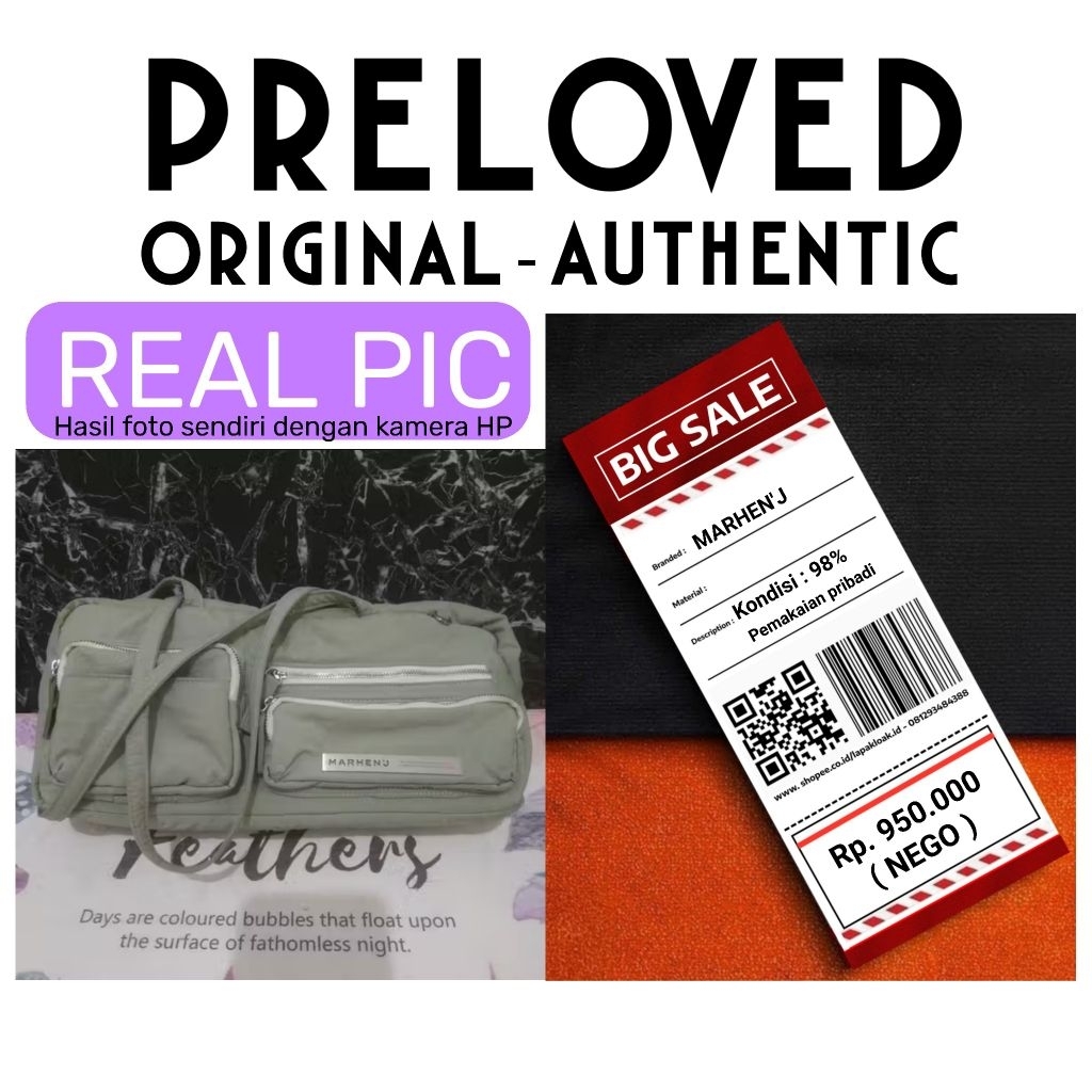 ( NEGO ) Preloved tas organizer traveling branded ori MARHEN'J