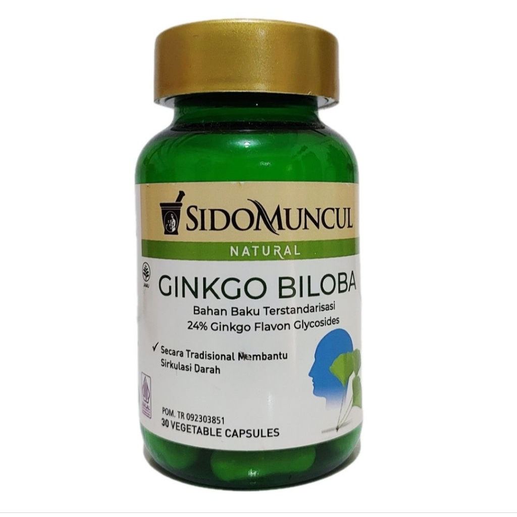 Ginkgo Biloba Herbal Sidomuncul isi 30 kapsul