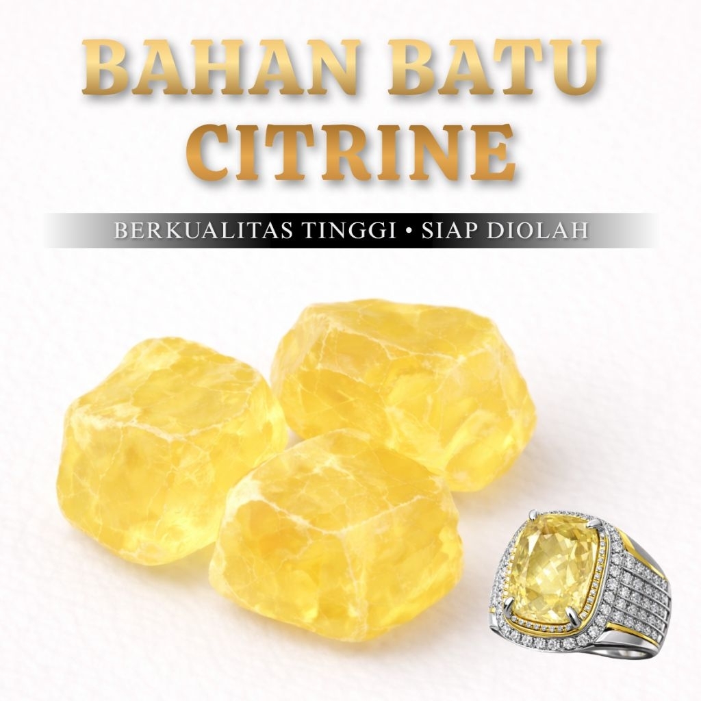 BAHAN BATU CINCIN PERMATA CITRINE