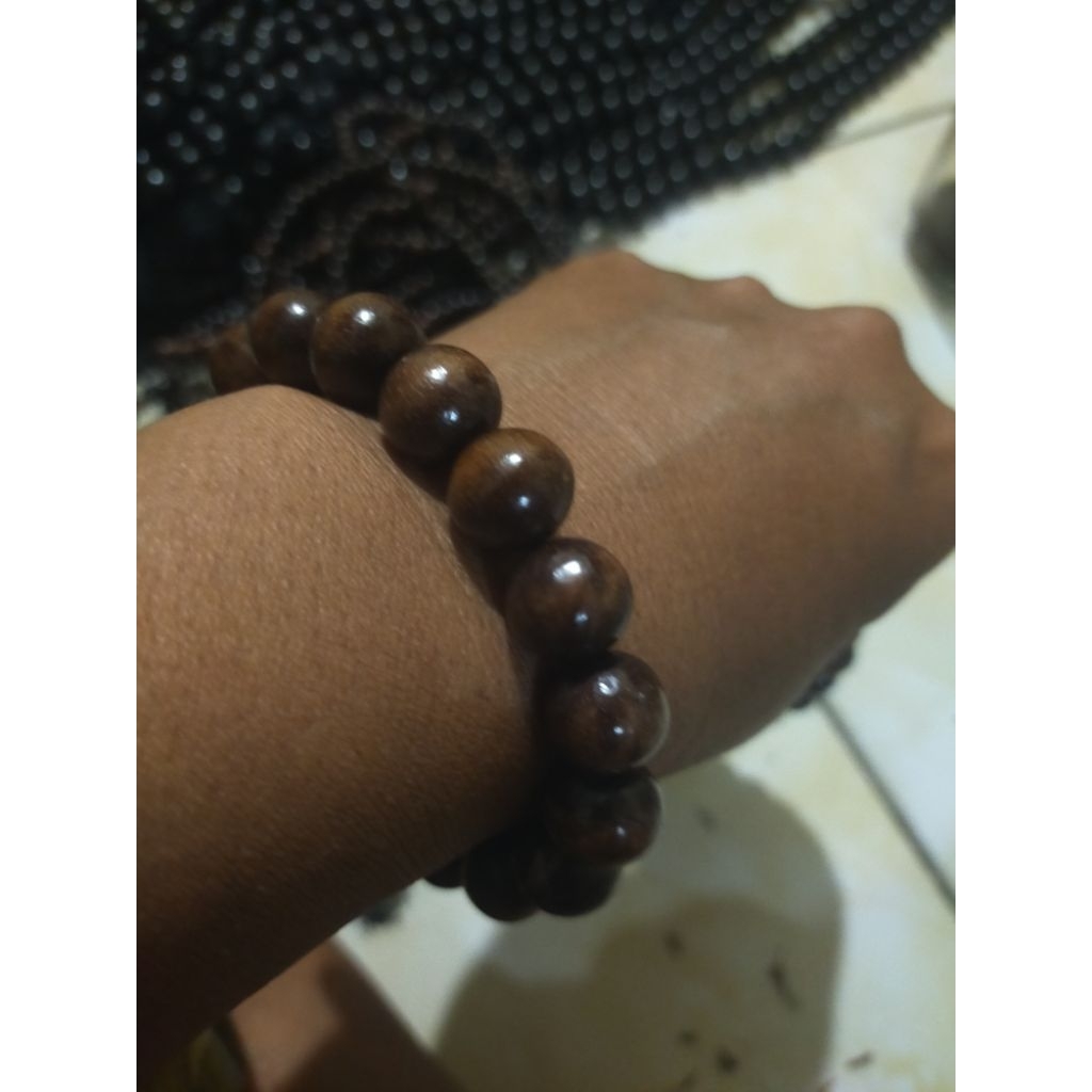 gelang iksir 12mm/gelang tasbih kayu iksir tasik /gelang karomah kayu iqsir original